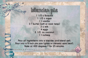 Blender Pie Recipe and Free Printable!
